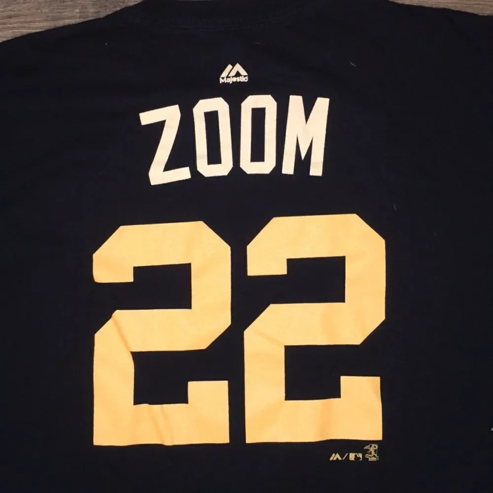 Mens MLB Black SF San Francisco Giants Speedy ZOOM #22 jersey t shirt XL IT Guru